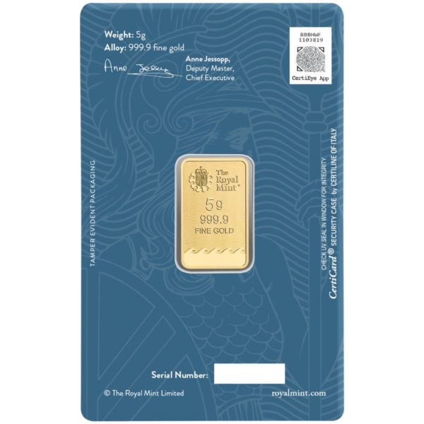 5g Gold Bar Britannia Minted Bar PLUS Instant Wins - Image 5