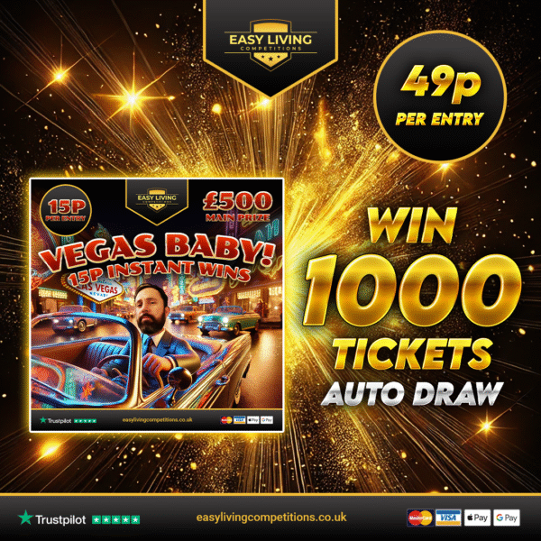 Win 1000 Tickets into Vegas Baby - Auto Draw!