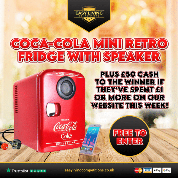 Free to Enter - Coca-Cola Mini Fridge With Speaker