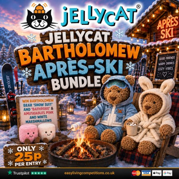 Jellycat Bartholomew Bear Apres-Ski Bundle